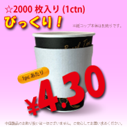 13oz　白スリーブ　2,000個入り